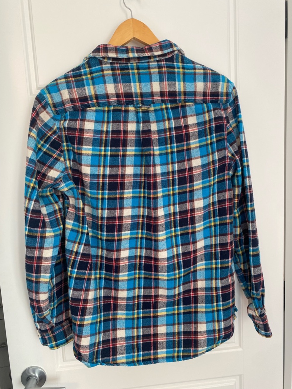Original Jachs Mfg Co Blue Plaid Flannel Shirt Men’s Large Button Down Gorpcore - Picture 7 of 9